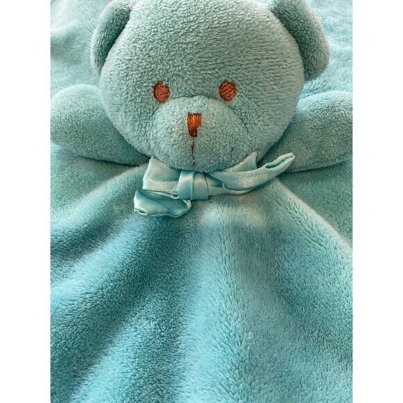 Blankets and Beyond Blue Teddy Bear Security Blanket Lovey - Picture 1 of 4